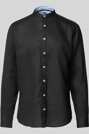 Fynch-Hatton Regular Fit Leinenhemd mit Stehkragen in , Größe 3XL