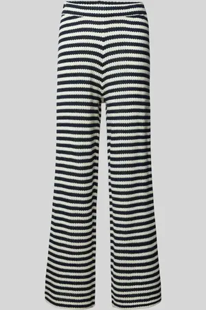 Ichi Wide Leg Strickhose mit elastsischem Bund Modell 