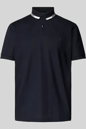 Christian Berg Poloshirt mit kurzer Knopfleiste und Logo-Print in , Größe 3XL