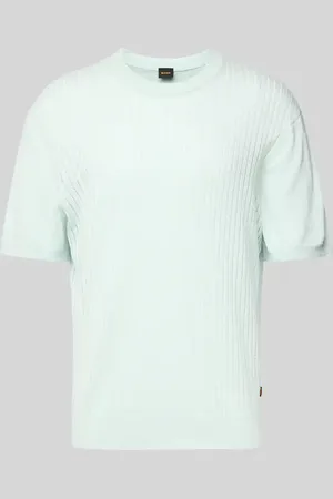 HUGO BOSS Regular Fit T-Shirt aus Leinen-Baumwoll-Mix Modell 