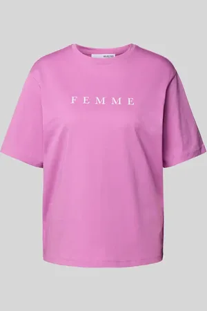 SELECTED Oversized T-Shirt mit Label-Print Modell 