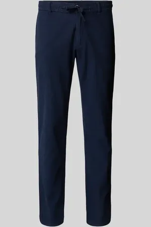 Lindbergh Tapered Fit Leinenhose mit elastischem Bund in , Größe L