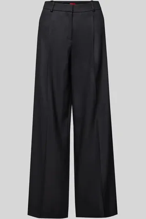HUGO BOSS Wide Leg Leinenhose mit Eingrifftaschen Modell 