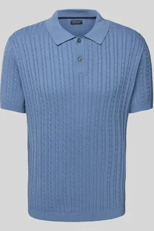 Christian Berg Poloshirt mit gerippten Abschlüssen in , Größe 3XL