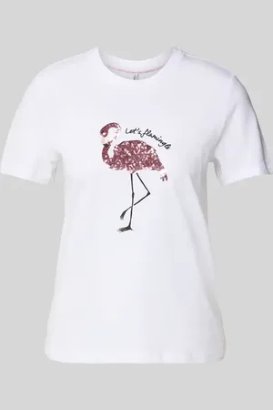 ONLY Regular Fit T-Shirt mit Paillettenbesatz Modell 