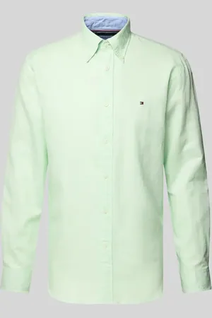 Tommy Hilfiger Regular Fit Freizeithemd aus Baumwoll-Leinen-Mix in , Größe L