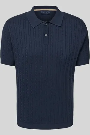 Christian Berg Poloshirt mit gerippten Abschlüssen in , Größe 3XL
