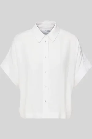 SELECTED Relaxed Fit Bluse aus Viskose-Leinen-Mix Modell 