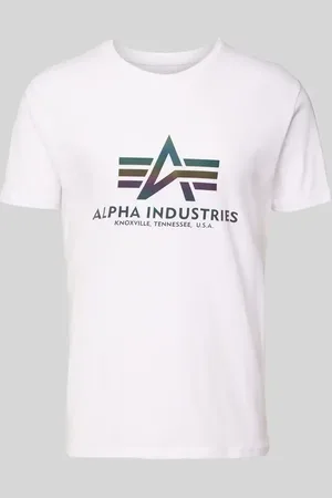 Alpha Industries T-Shirt mit Label-Print in , Größe L