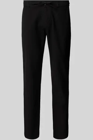 Lindbergh Tapered Fit Leinenhose mit elastischem Bund in , Größe L