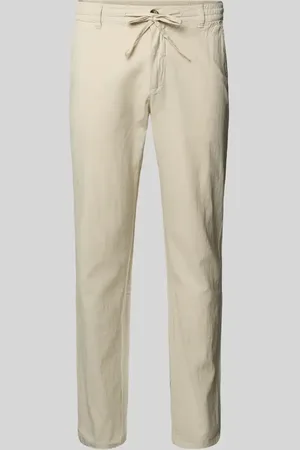 Lindbergh Tapered Fit Leinenhose mit elastischem Bund in , Größe L