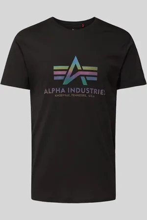 Alpha Industries T-Shirt mit Label-Print in , Größe L