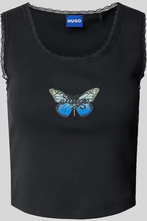 Hugo Blue Tanktop mit Spitzenbesatz Modell 