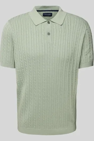 Christian Berg Poloshirt mit gerippten Abschlüssen in , Größe 3XL
