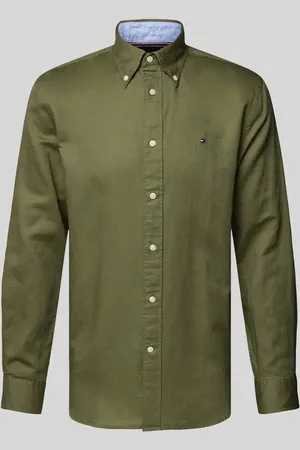 Tommy Hilfiger Regular Fit Freizeithemd aus Baumwoll-Leinen-Mix in , Größe L