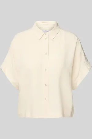 SELECTED Relaxed Fit Bluse aus Viskose-Leinen-Mix Modell 