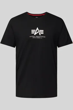 Alpha Industries T-Shirt mit Label-Print in , Größe L