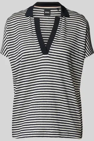 HUGO BOSS Loose Fit T-Shirt mit Umlegekragen Modell 