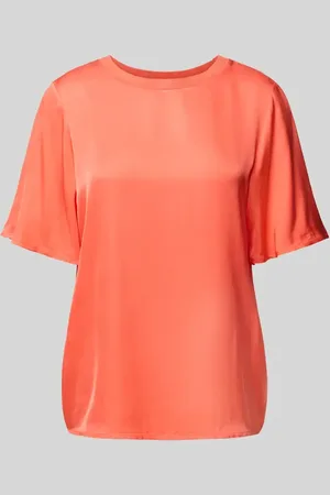 Comma, T-Shirt mit geripptem Rundhalsausschnitt in , Größe 34