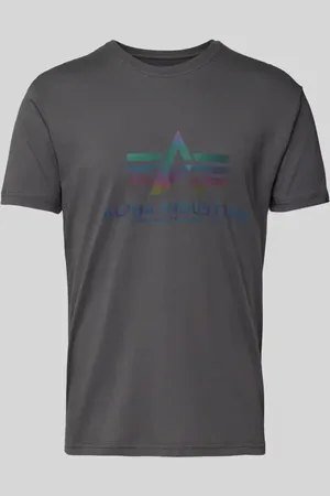 Alpha Industries T-Shirt mit Label-Print in , Größe L