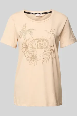 Liu Jo T-Shirt mit geripptem Rundhalsausschnitt in , Größe L