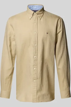 Tommy Hilfiger Regular Fit Freizeithemd aus Baumwoll-Leinen-Mix in , Größe L