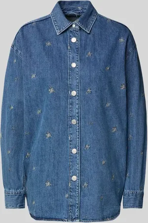 Pepe Jeans Relaxed Fit Jeansbluse mit Motiv-Stitching Modell 