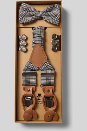 Prince BOWTIE Fliege, Hosenträger und Einstecktuch im Set in , Größe 1