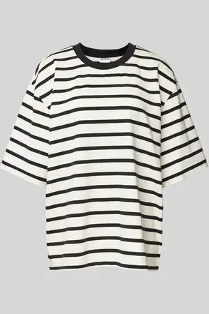 Jake*s Oversized T-Shirt mit geripptem Rundhalsausschnitt in , Größe L