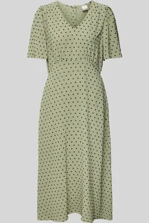 Ichi Midikleid mit V-Ausschnitt Modell 