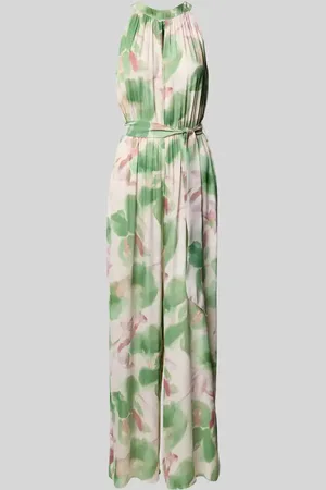 More & More Jumpsuit aus Viskose mit Bindegürtel und Schluppe in , Größe 34