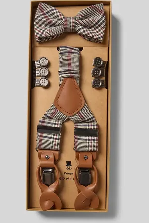 Prince BOWTIE Fliege, Hosenträger und Einstecktuch im Set in , Größe 1