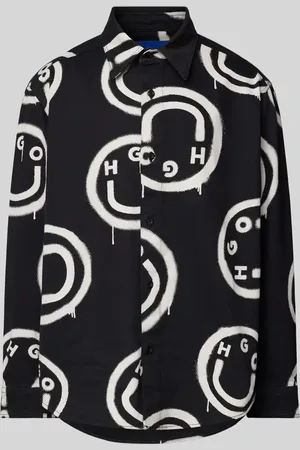 Hugo Blue Regular Fit Freizeithemd mit Motiv-Print Modell 