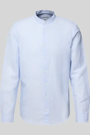 Jake*s Casual Fit Freizeithemd aus Leinen-Baumwoll-Mix in , Größe L