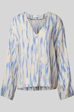 SELECTED Regular Fit Bluse aus Viskose mit V-Ausschnitt Modell 