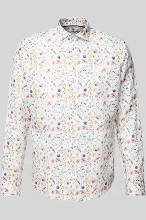 Jake*s Slim Fit Freizeithemd aus Leinen-Baumwoll-Mix in , Größe L