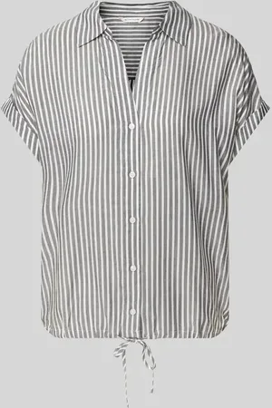 TOM TAILOR Relaxed Fit Kurzarmbluse aus reiner Viskose mit V-Ausschnitt in , Größe 34