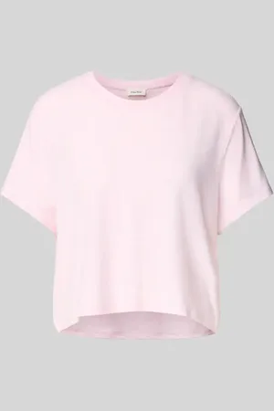 American Vintage Cropped T-Shirt mit geripptem Rundhalsausschnitt in , Größe L
