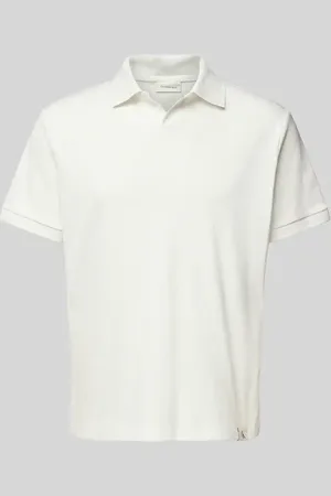 Calvin Klein Poloshirt mit V-Ausschnitt in , Größe L