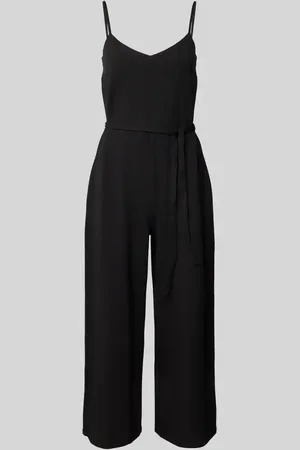 Jake*s Jumpsuit aus Viskose-Mix mit Spaghettiträgern und Bindegürtel in , Größe L