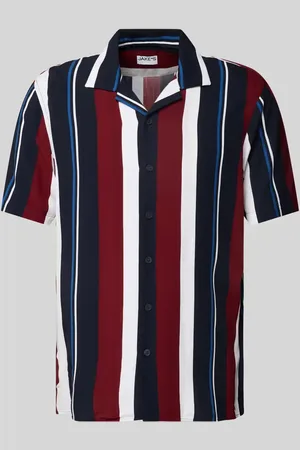 Jake*s Slim Fit Freizeithemd mit Knopfleiste in , Größe L