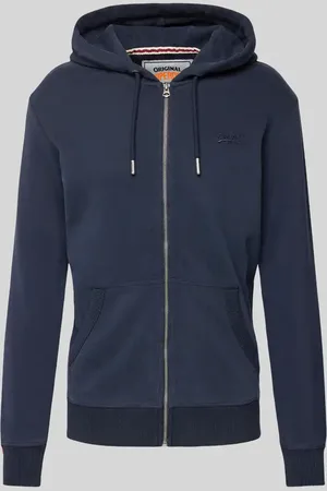 Superdry Sweatjacke mit Label-Stitching in , Größe S