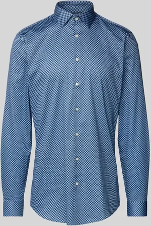 Jake*s Slim Fit Businesshemd in Premiumqualität mit extra langem Arm in , Größe 39/40
