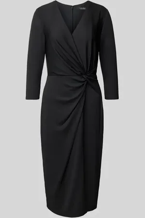 Ralph Lauren Knielanges Kleid mit Knotendetail Modell 