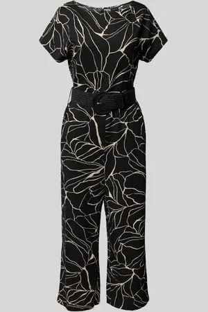 QS by s.Oliver Regular Fit Jumpsuit in Culotte-Länge mit Flechtgürtel in , Größe 34