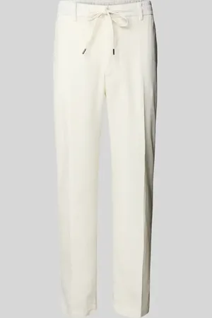 HUGO BOSS Regular Tapered Fit Leinenhose mit Tunnelzug Modell 