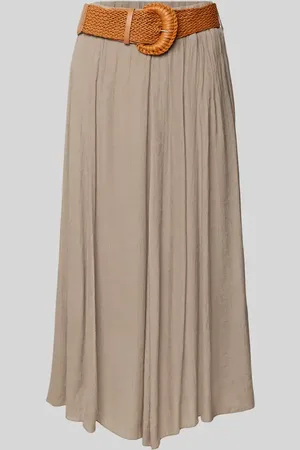 Apricot Midirock mit Stoffgürtel in , Größe XS