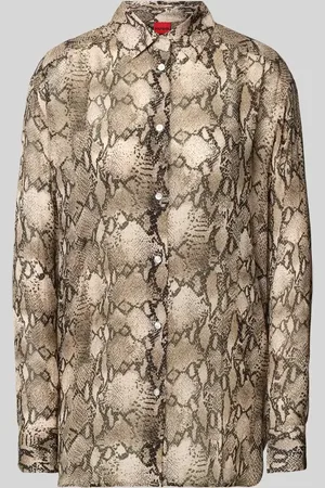 HUGO BOSS Relaxed Fit Bluse mit Umlegekragen in , Größe 32