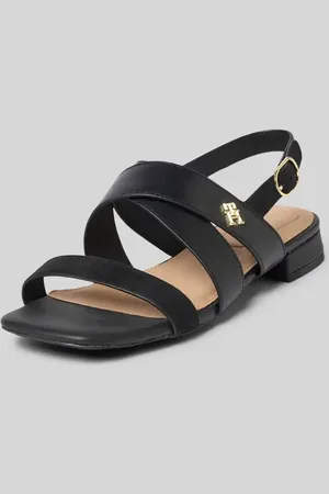 Tommy Hilfiger Ledersandale mit TH-Monogramm in , Größe 36