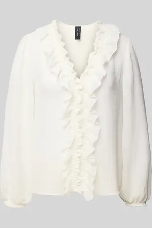 Marc Cain Regular Fit Bluse mit Rüschen in , Größe 40